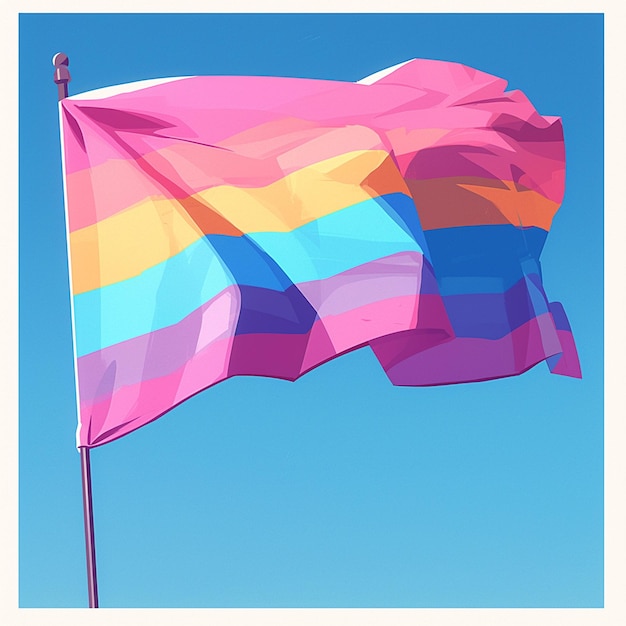 Vector transgender pride parade banner