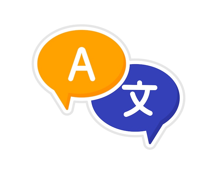 वेक्टर translator app logo language translation icon