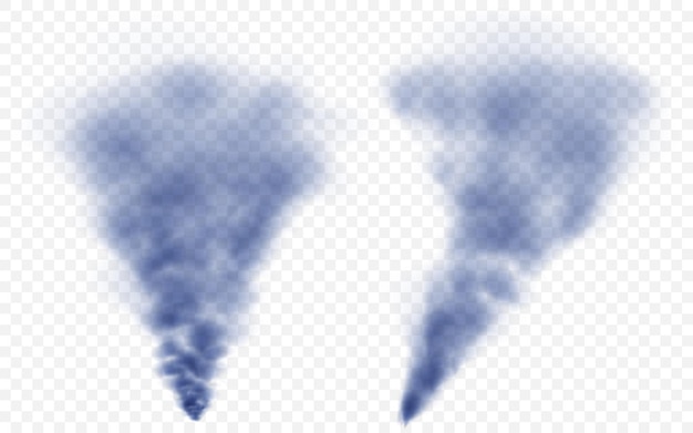 Vector translucent blue smoke.