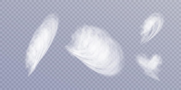 Translucent clouds on a transparent background. nebula texture effect.