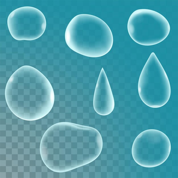 преломление формы полупрозрачной жидкой пузырьки