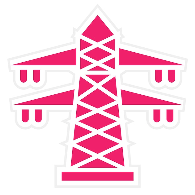 Vector transmission tower icon style