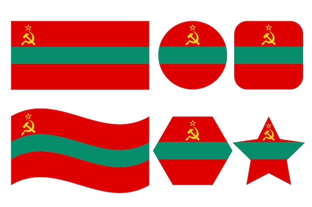 Transnistria flag simple illustration for independence day or election