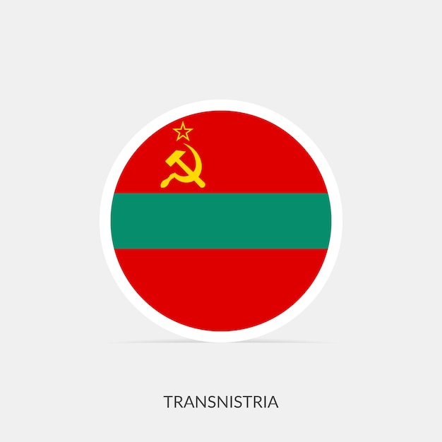 Transnistrië ronde vlagpictogram met schaduw