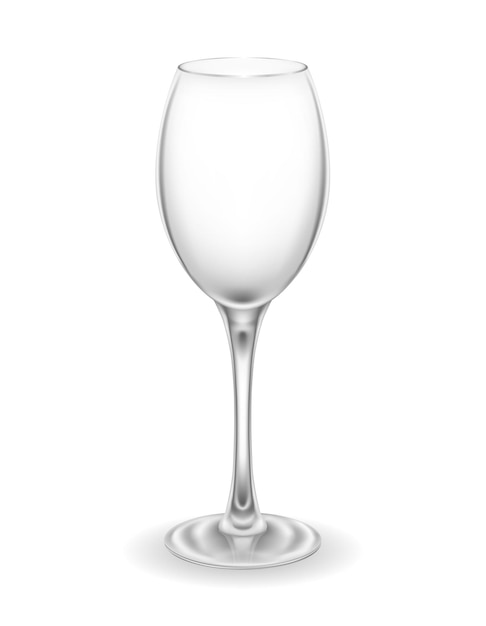 transparant glas voor wijn en alcoholarme dranken vectorillustratie