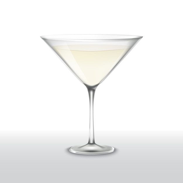 Transparant vectorglas met martini