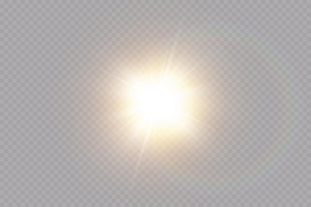 Transparant zonlicht speciaal lens flare lichteffect.