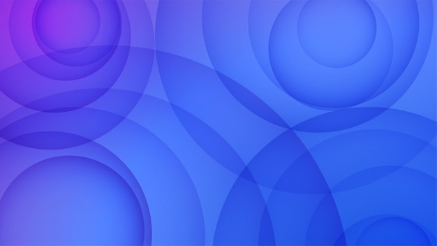 Transparante cirkel Blauw Kleurrijk Abstract Geometrisch Ontwerp Achtergrond