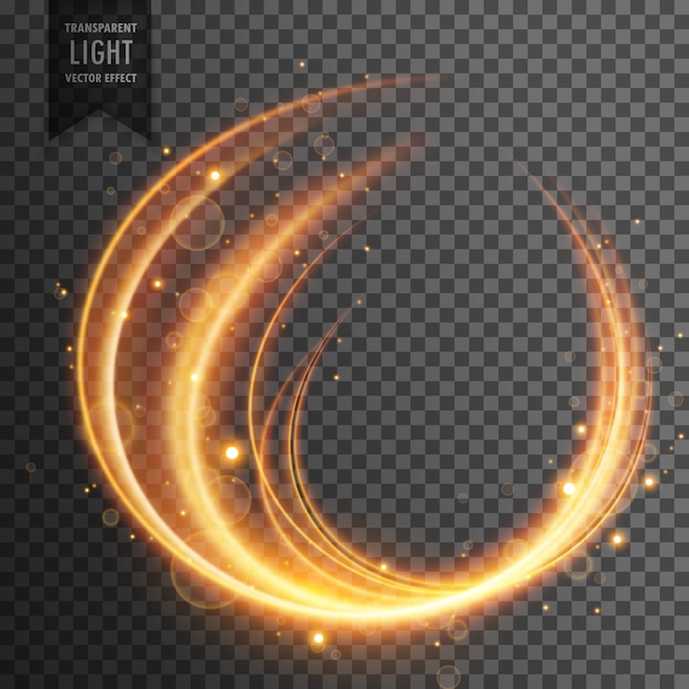 Transparante curvy licht effect vector