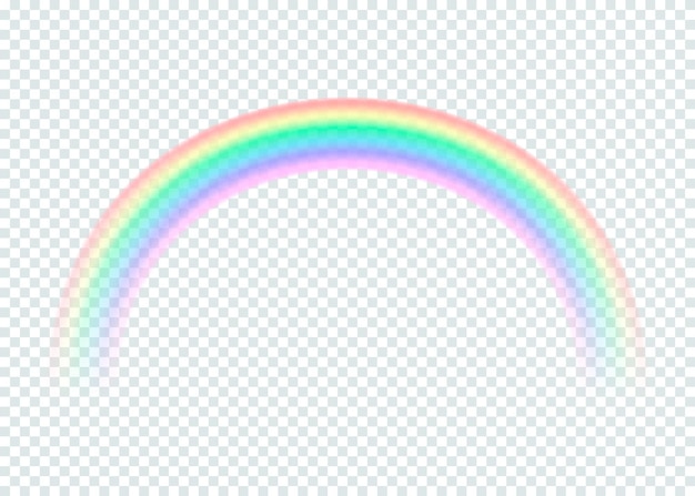 Transparante regenboog geïsoleerd op transparante achtergrond vectorillustratie