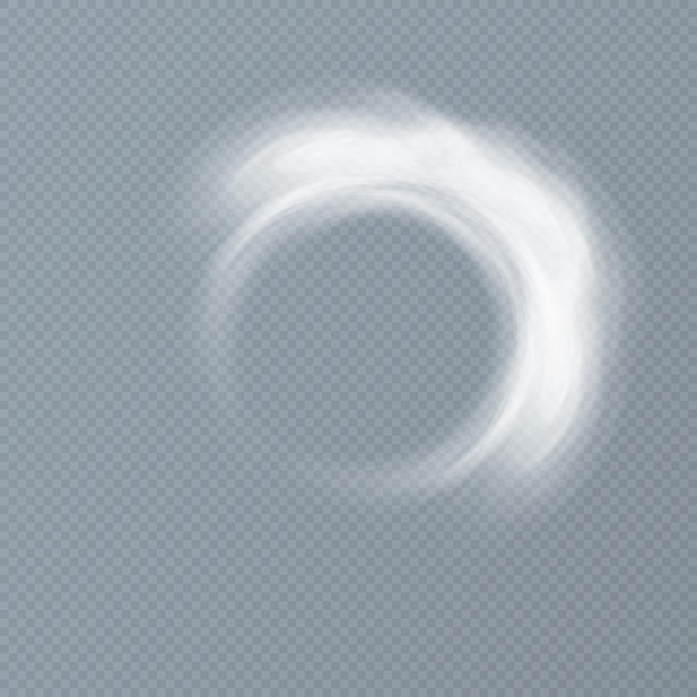 Transparante rook. Stoomeffect speciaal effect. Vectortextuur van stoom, mist, wolk, rook. PNG