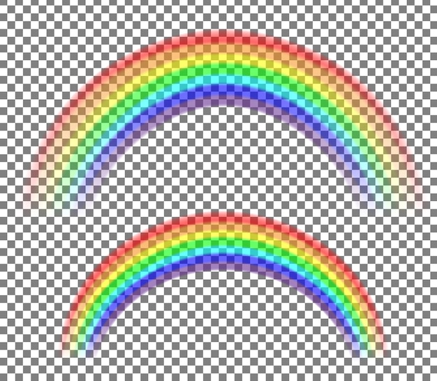 Vector transparante vector regenboog realistische afbeelding