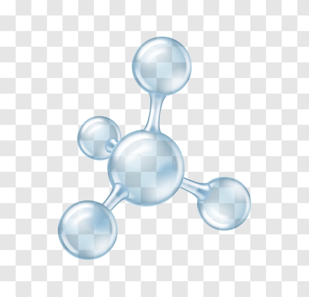 Прозрачная 3d молекула