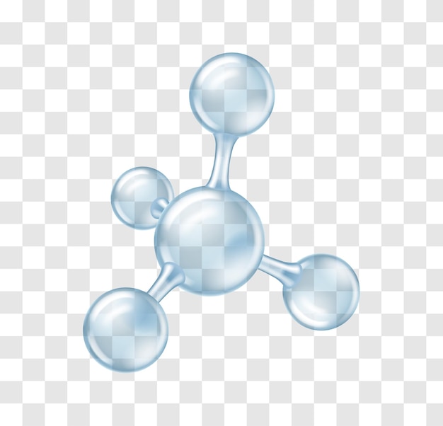 Transparent 3d molecule