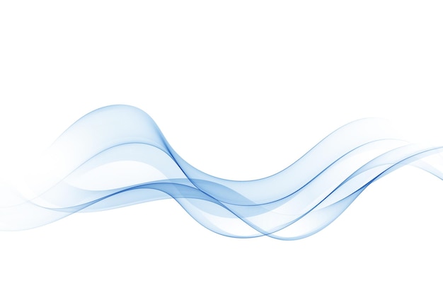 흰색 배경추상 디자인 요소에 투명한 블루 웨이브