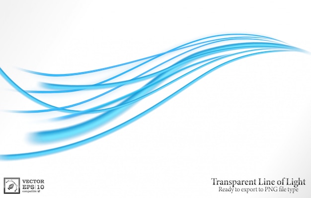 ベクトル 白地に透明な青い波線