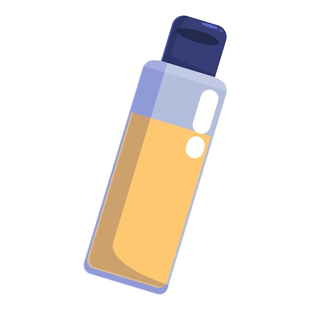 Transparent bottle full of yellow liquid for beauty routine