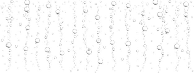 Transparent bubbles background Fizzy drink carbonated water seltzer beer soda champagne or sparkling wine texture Underwater air stream in ocean sea or aquarium