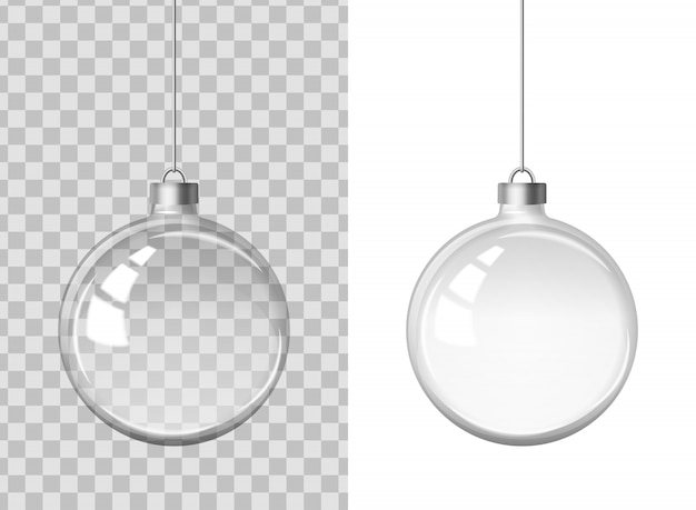 Transparent christmas ball.