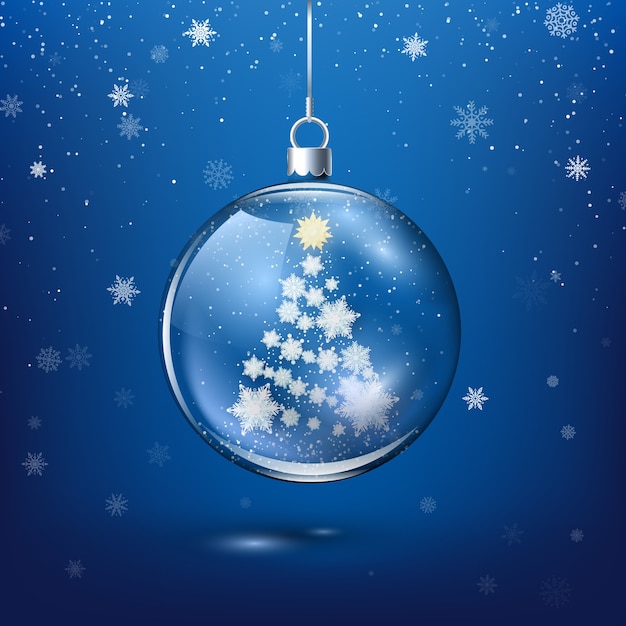 Vector transparent christmas decoration