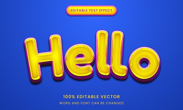 Transparent colorful bubble graphic style editable text effect