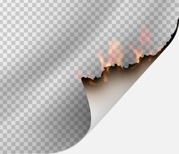 Modelli di masterizzazione di design trasparente carta strappata con fuoco