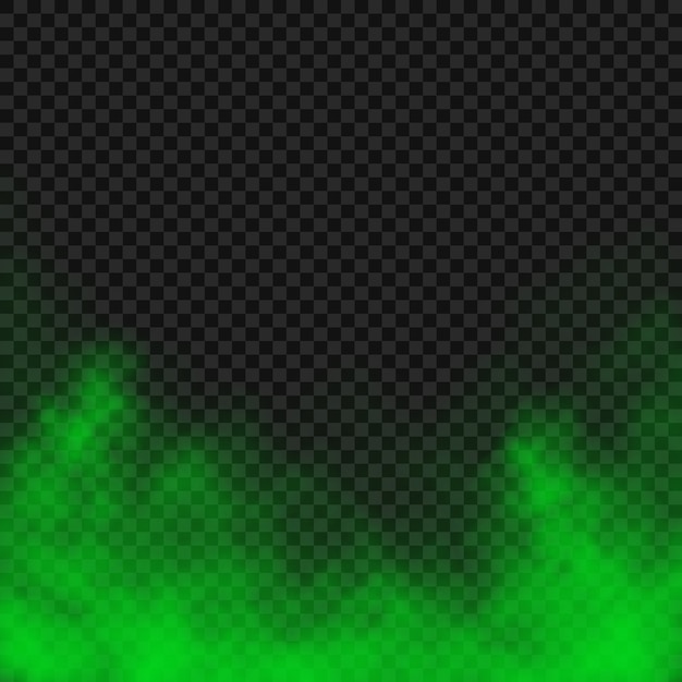 Vector transparent effect of green fog