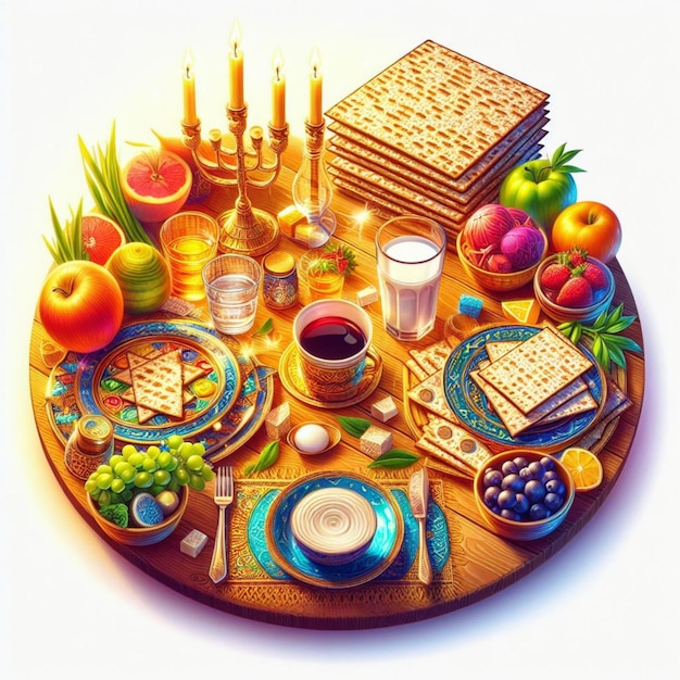 Vector transparent elements of passover event for social media use