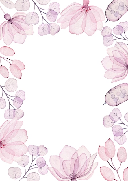 Transparent flowers border