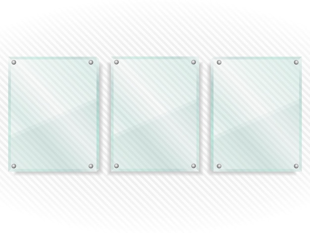 Vector transparent glass boards