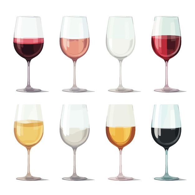 Вектор transparent_glass_for_wine_and_low_alcohol_drink