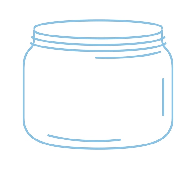 Vector transparent glass jar