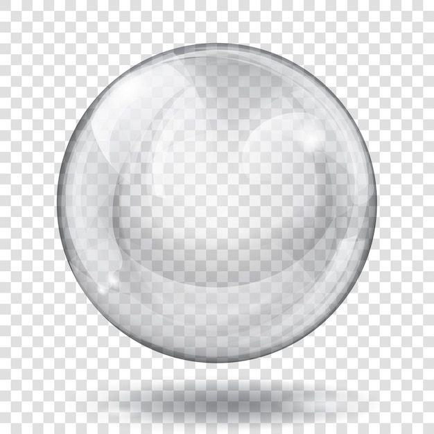 Vector transparent gray sphere