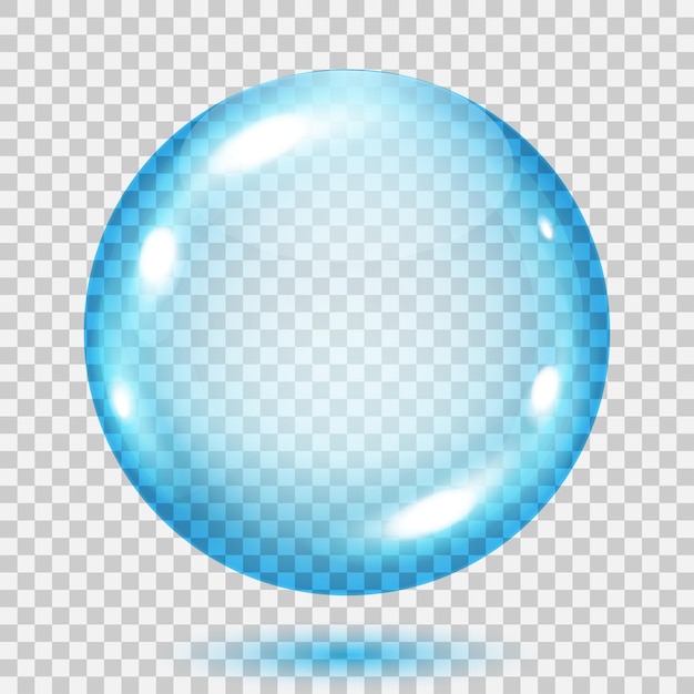 Transparent light blue sphere