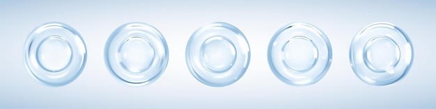 transparent liquid collagen serum or essence drops hyaluronic acid bubbles skincare product