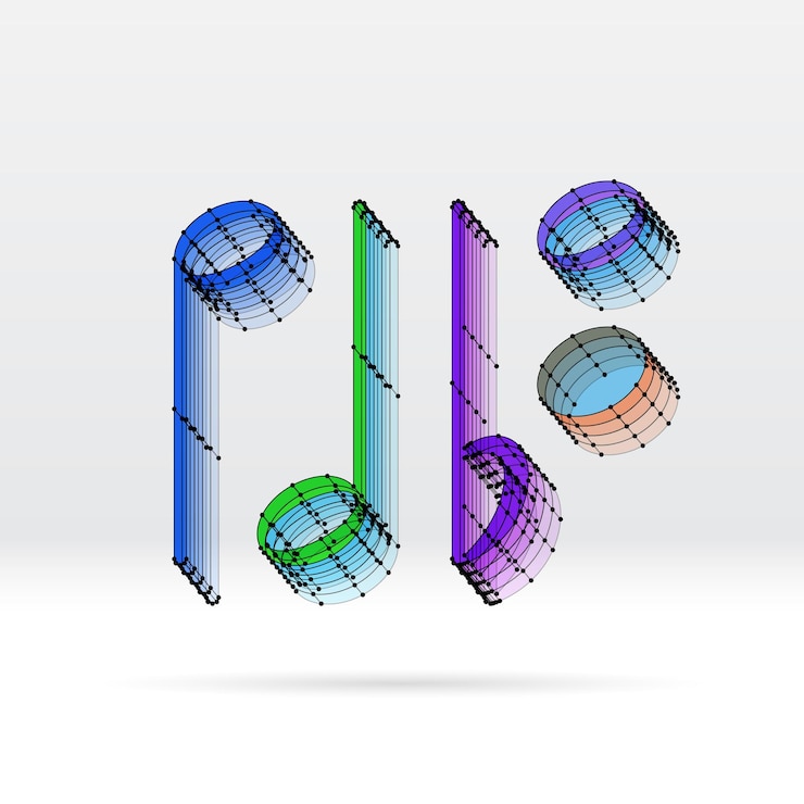 Vector transparent music note with dotted scheme