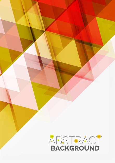 Transparent overlapping triangles on white Business or technology minimal futuristic template