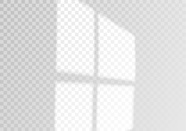 Прозрачное наложение окна и тени жалюзи реалистичный световой эффект