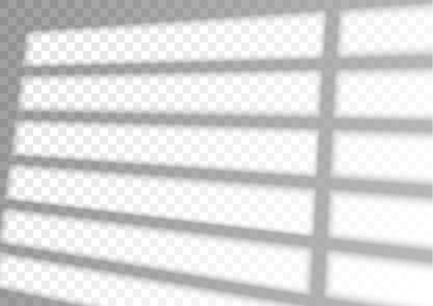 Transparent overlay window and blinds shadow realistic light effect