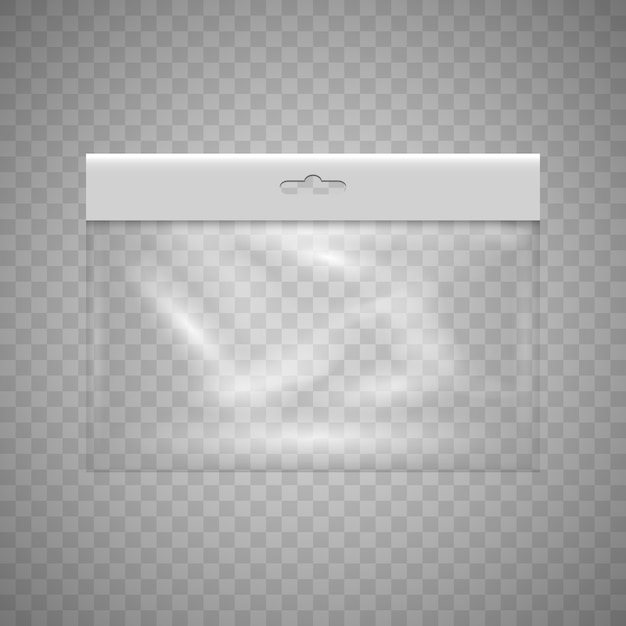 ベクトル 透明なビニール袋。図。