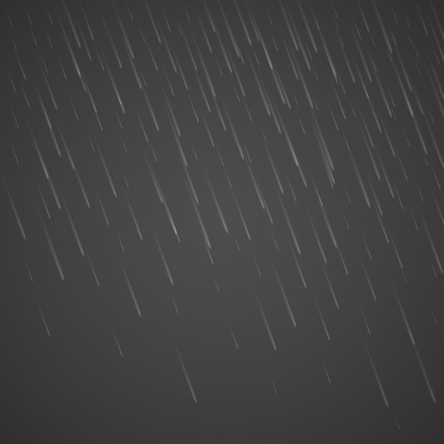 Вектор Прозрачные капли дождя, изолированные на фоне иллюстрация дождевой капли шторма эффект векторных дождевых капель