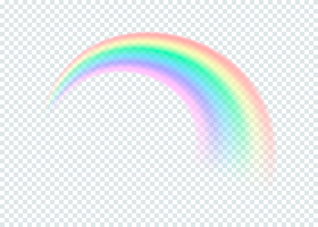 Transparent rainbow isolated on transparent background Vector illustration