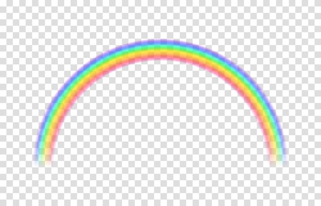 Transparent rainbow vector illustration