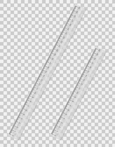 Vector transparent ruler vector illustration