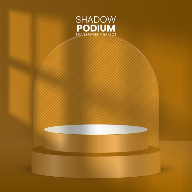 Transparent shadow podium