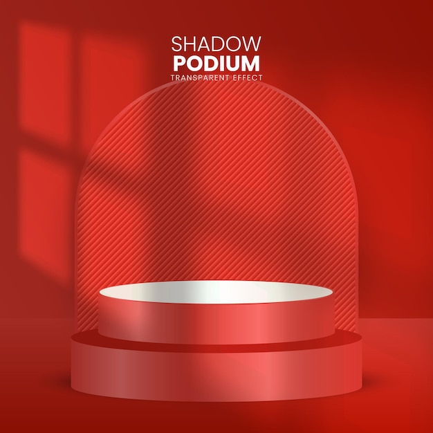 Transparent shadow podium