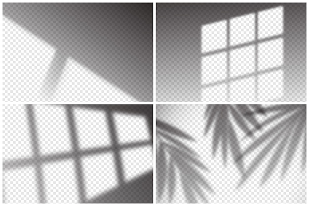 Vector transparent shadows overlay effect theme