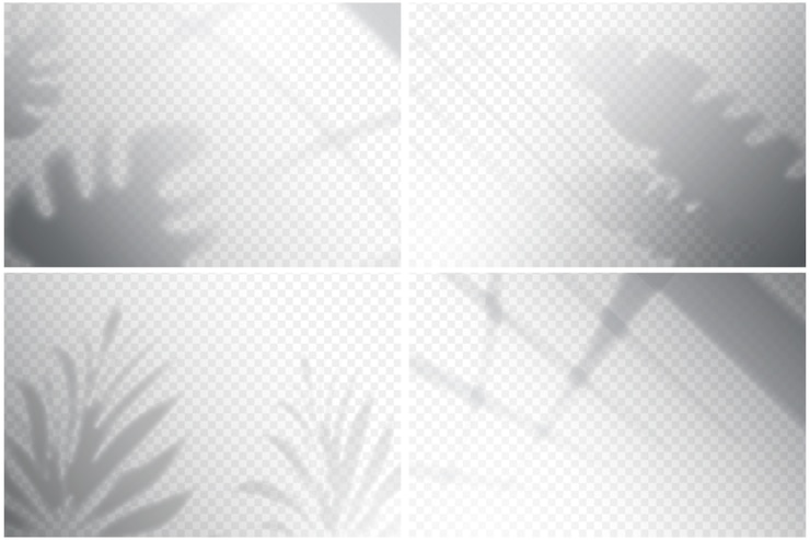 Vector transparent shadows overlay effect