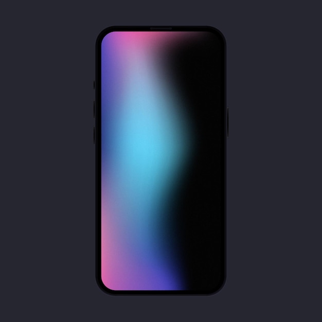 Transparent Smartphone Mockup. Front view Model with Gradient screen. Vector illustration