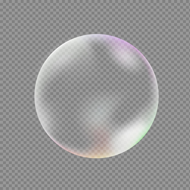 Vector transparent soap bubble. vector illustration